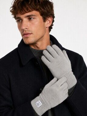 NWT Norse Projects Merino Lambswool Gloves Grey Made in Scotland